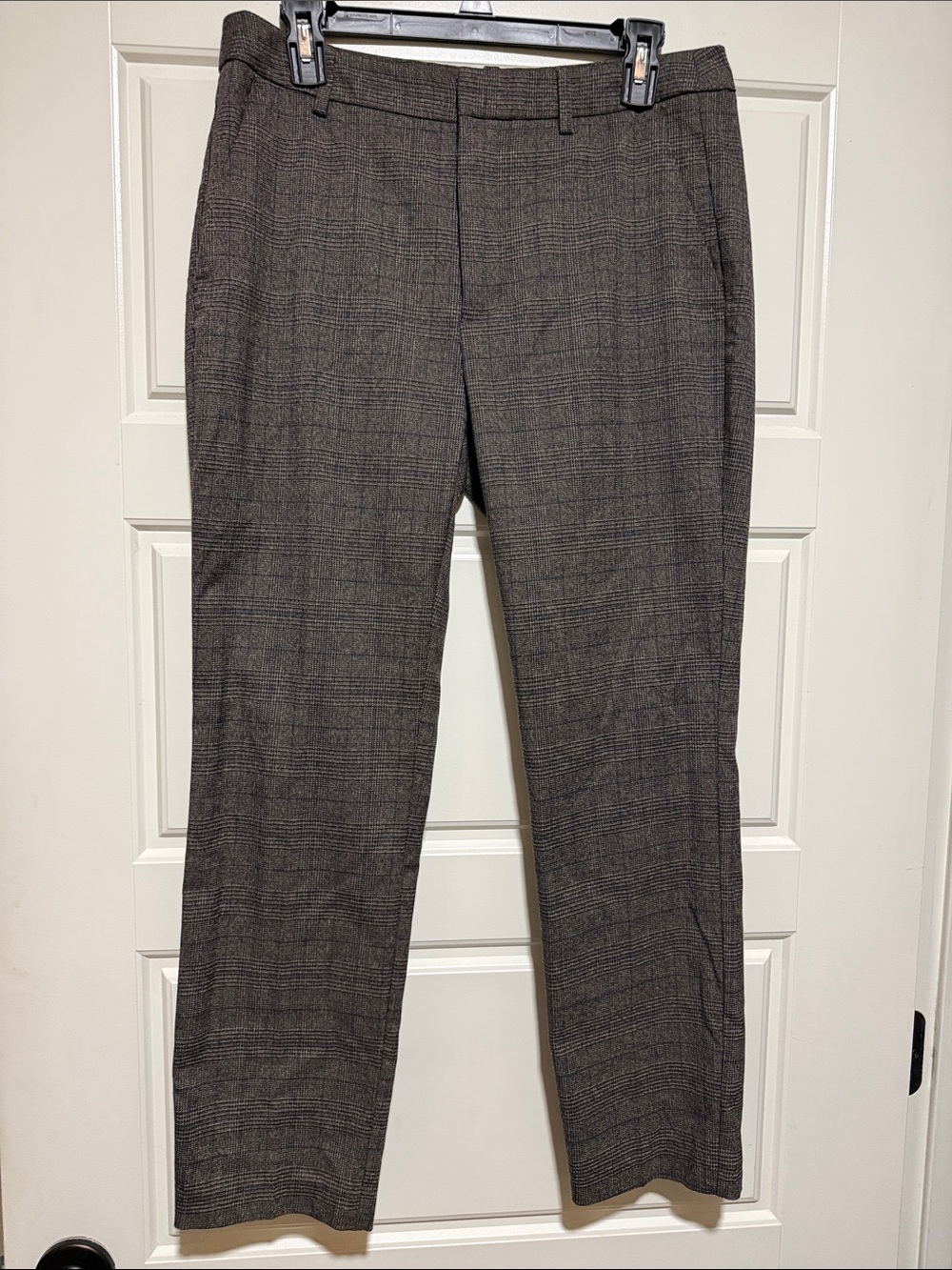Zara women’s work trousers large Plaid Cropped Ankle Pants